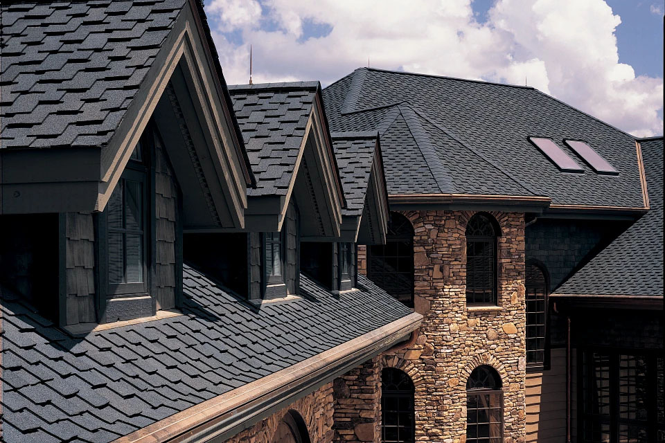 Presidential roofing shingles on a high-end luxury home